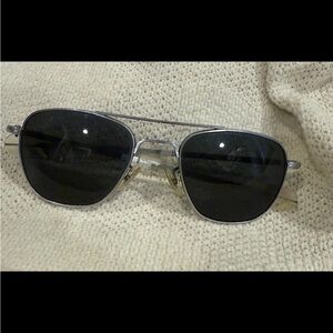 Randolph Engineering Aviator AF-52-20 Sunglasses 5-1/2" Silver/Gray